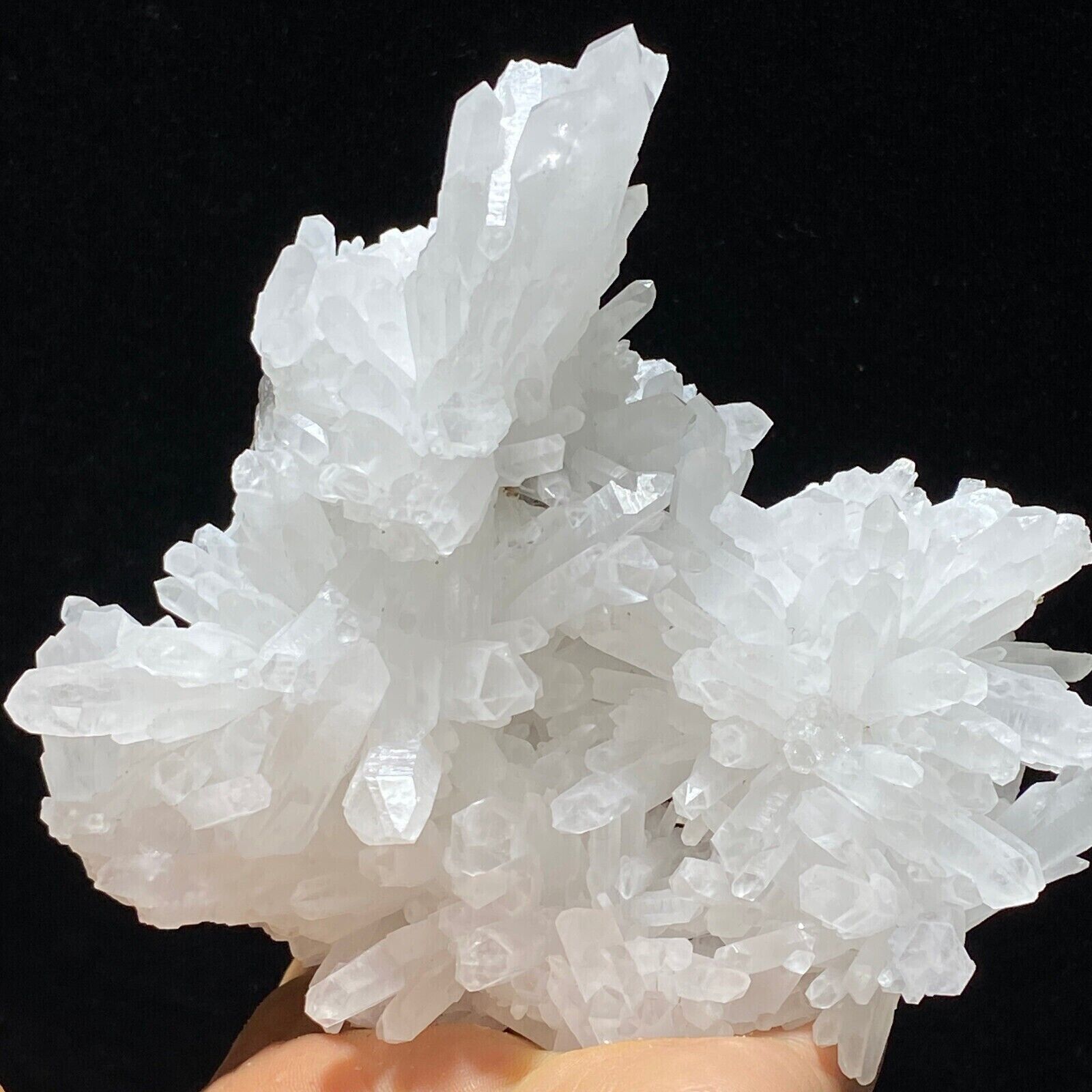 308g Natural White Transparent Crystal Cluster Mineral Specimen/FuJian
