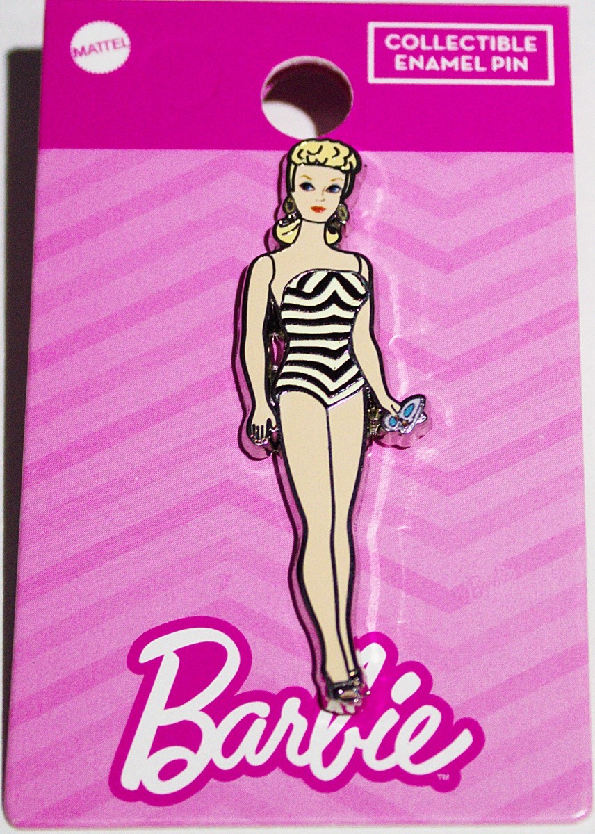 Barbie Doll In Swimsuit Original Style with Sunglasses Metal Enamel Pin UNUSED