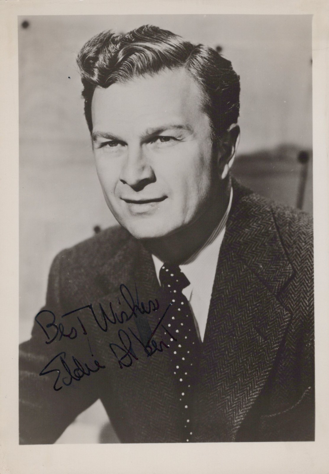 EDDIE ALBERT Autographed studio 5x7 Photo Hand Written Content SIGNED ACTOR