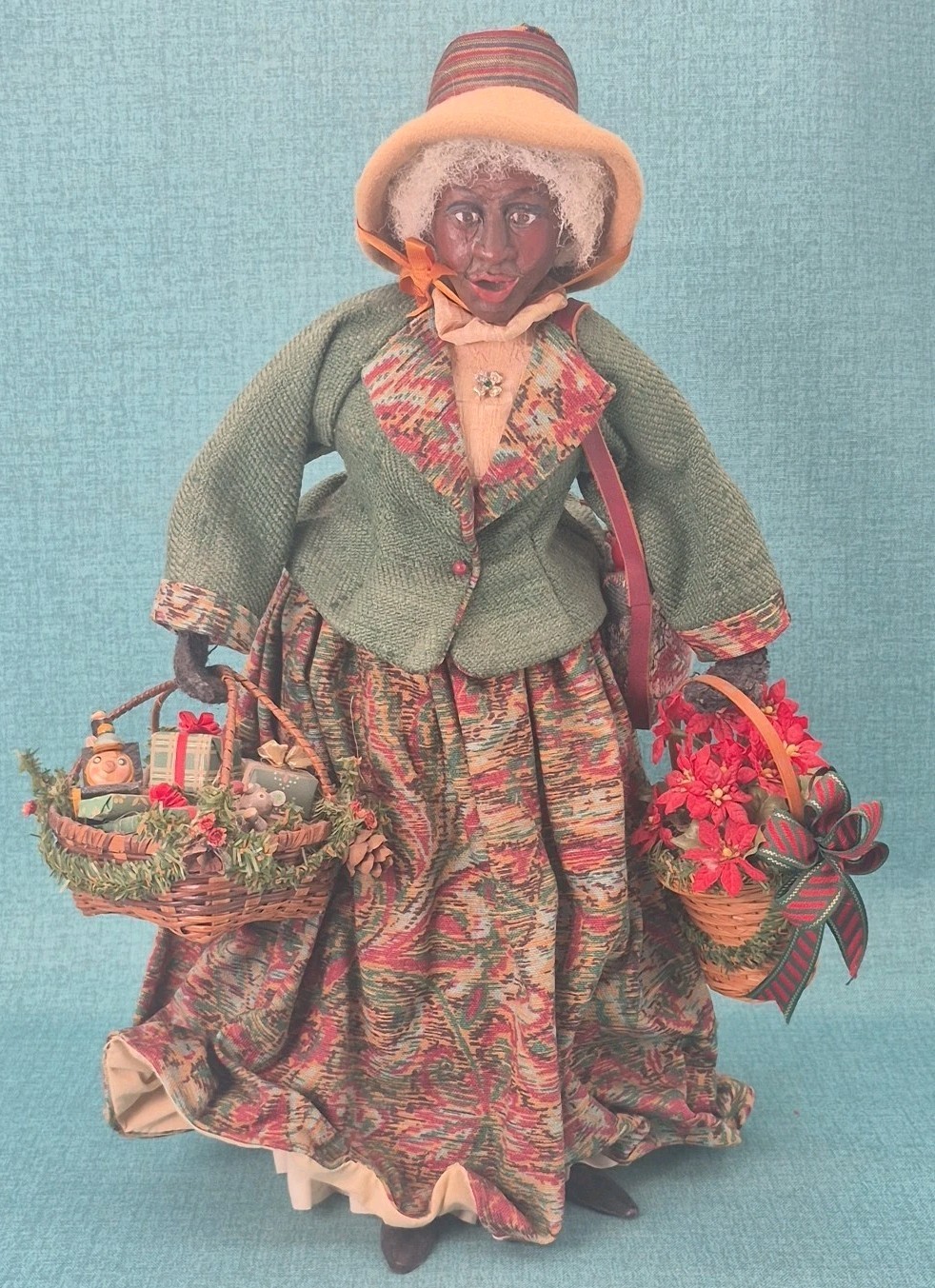 Rare Vintage Signed Paper Mache Christmas Figure 16\