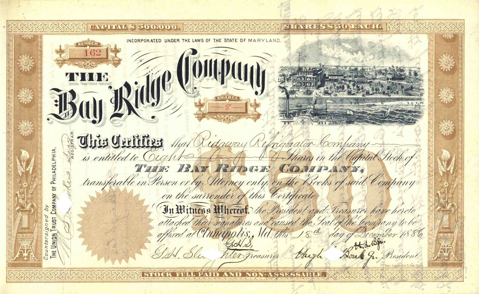 Bay Ridge Co. - Stock Certificate - General Stocks