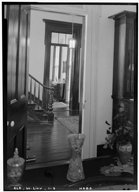 Livingston Alabama Oak Manor 1936 Hall Stairs Living Room Interior HABS