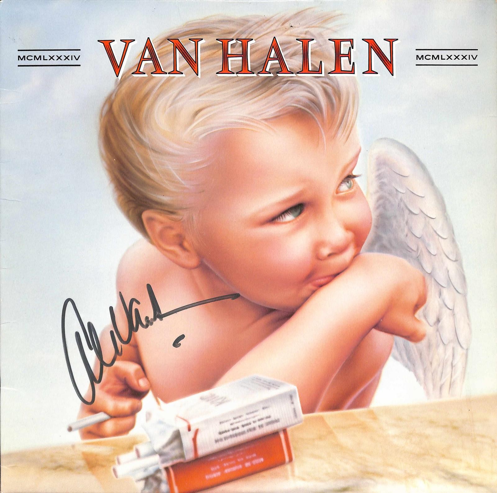 Alex Van Halen Signed Van Halen 1984 Album Cover Beckett