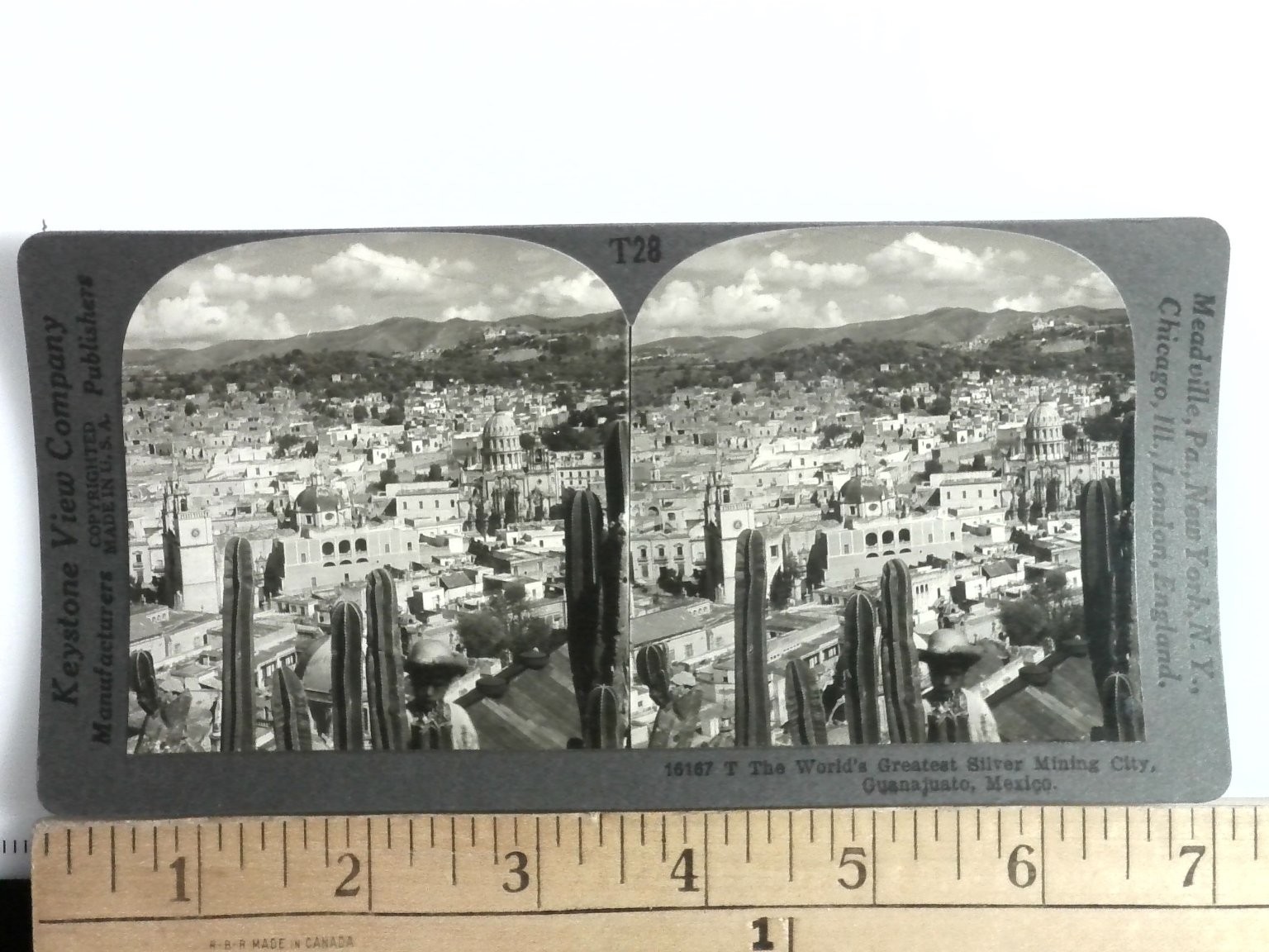 Guanajuato Mexico Silver Mining Stereoview Keystone View Co. 1900s Curved Mount Guanajuato Mexico Silver Mining Stereoview Keystone View Co. 1900s Curved Mount
