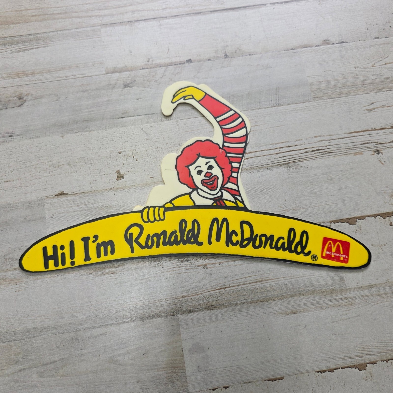 RARE Vintage Ronald McDonald Plastic Hanger McDonald\'s Chipmonk 12\