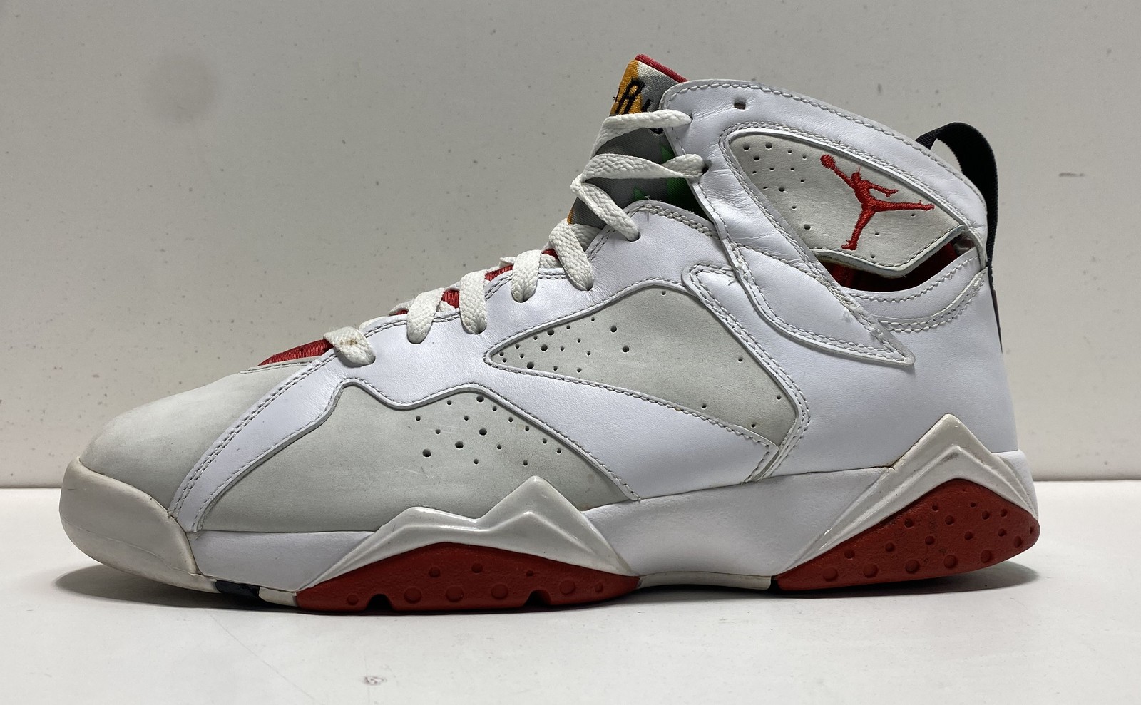 Nike Air Jordan 7 Retro Hare 2008 White True Red Sneakers Size 9.5