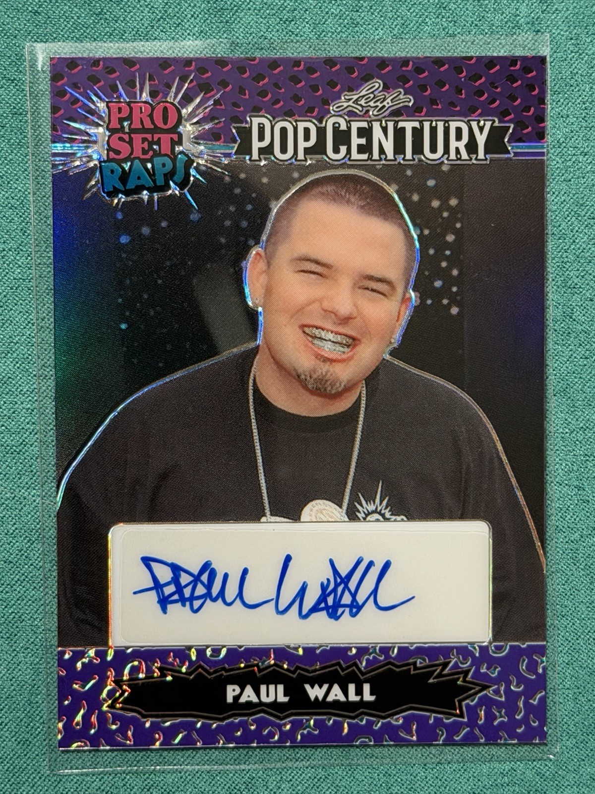 2023 Leaf Pop Century PAUL WALL ~ Pro Set Raps Purple Auto /12
