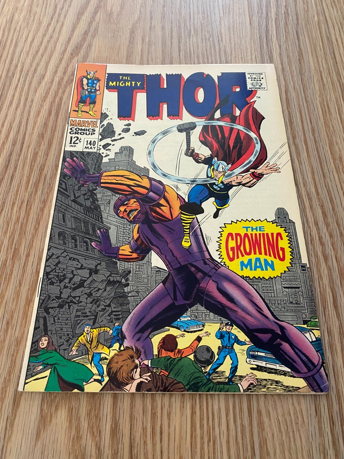 The Mighty Thor  140  VF+  8.5  High Grade  1st Growing Man  KEY  Marvel  1967