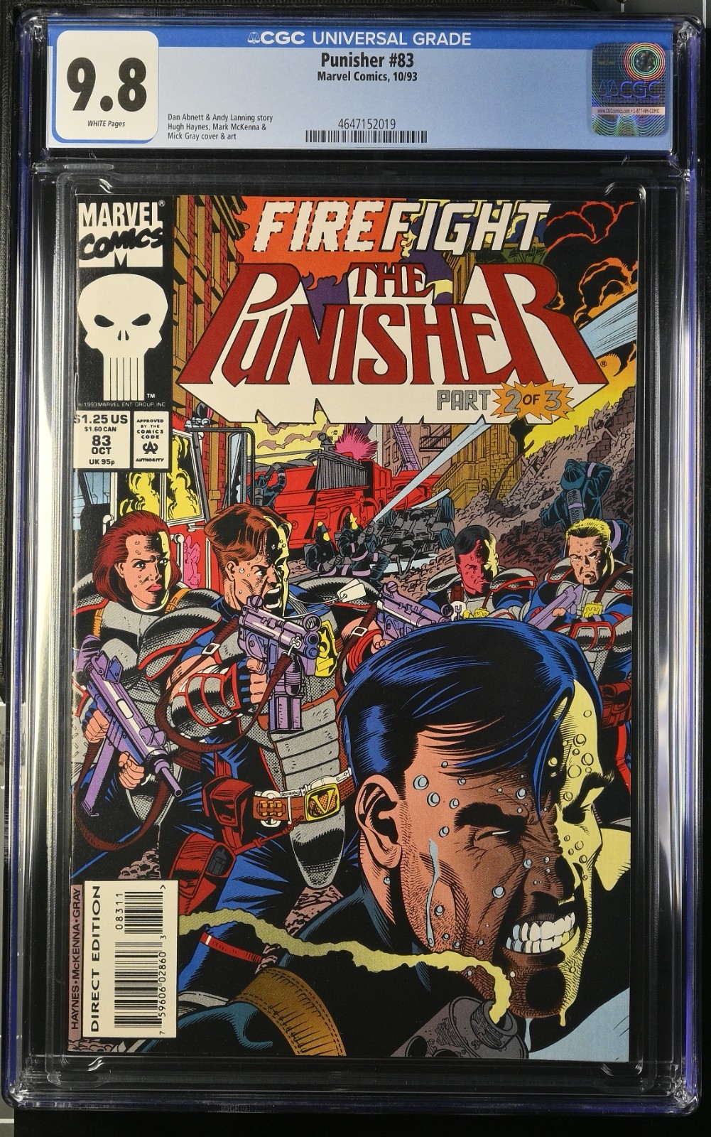 Punisher #83 CGC 9.8 WP NM/MT Marvel 1993 FIRE FIGHT PART 2 Very Low Census 🔥
