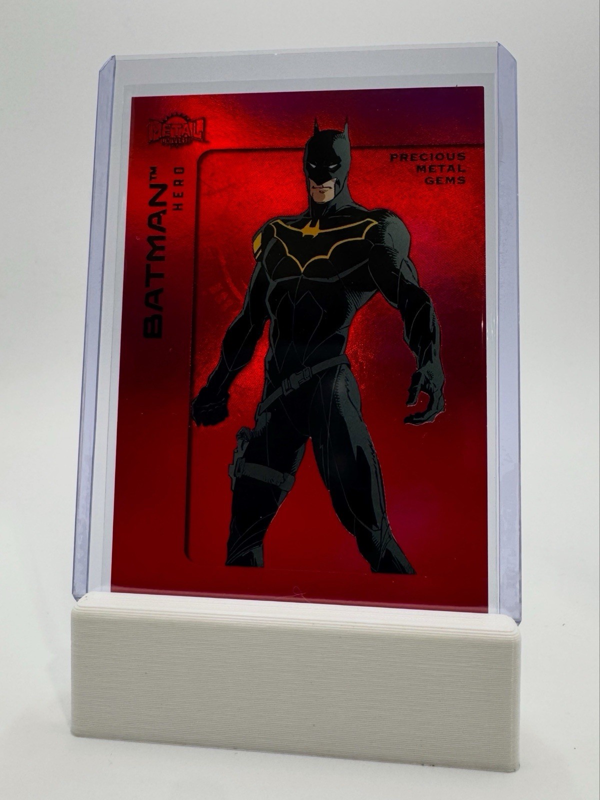 2025 Skybox Metal Universe Batman PMG Red /100 Batman (Jim Gordon) 