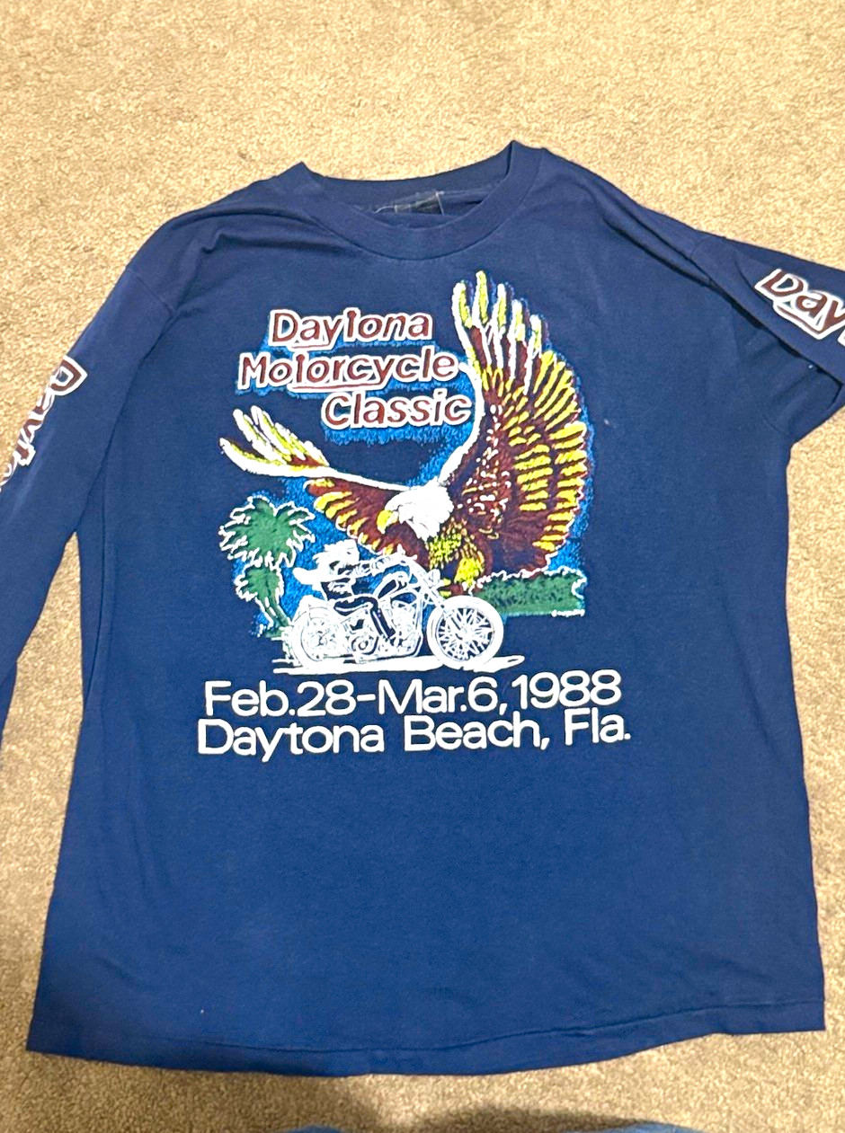 1988 Daytona Motorcycle Classic 47th Annual Daytona Beach FL Long Sleeve Tee