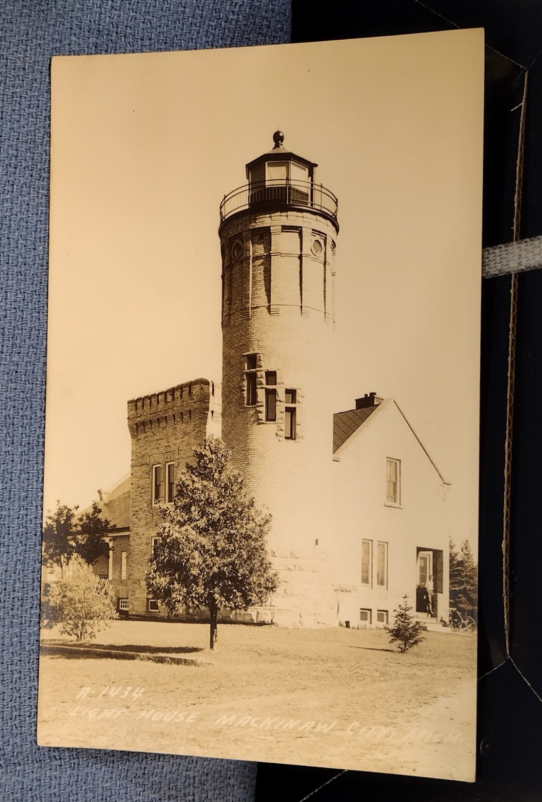 ca1930 Mackinaw City Michigan RPPC