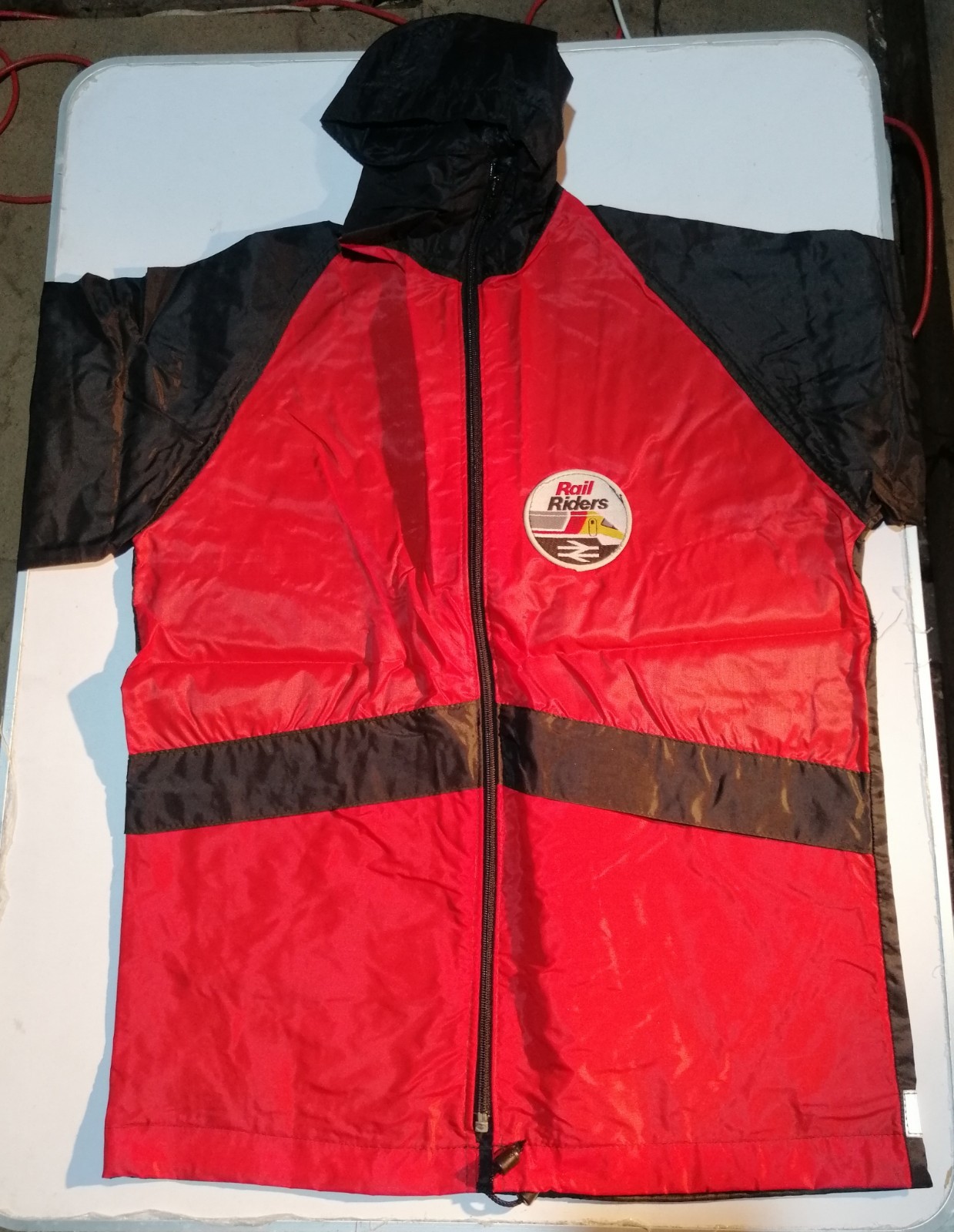 RARE Vintage 80s Rail Riders Club Childs Anorak Coat Railway Trains British Rail