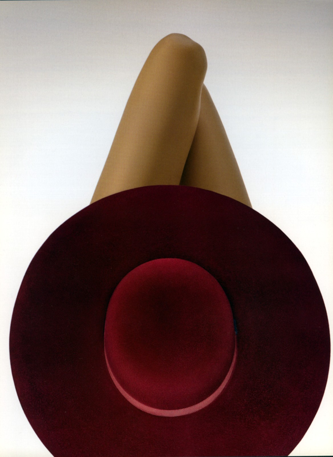 HERMES Felt Hat and Model Legs Luxury Fashion Original Magazine Print Ad A4