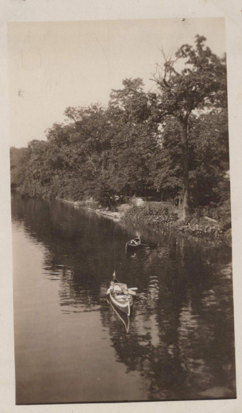 Chicago Antique 1922 Scene on Desplaines River Vintage Original Rare Photo