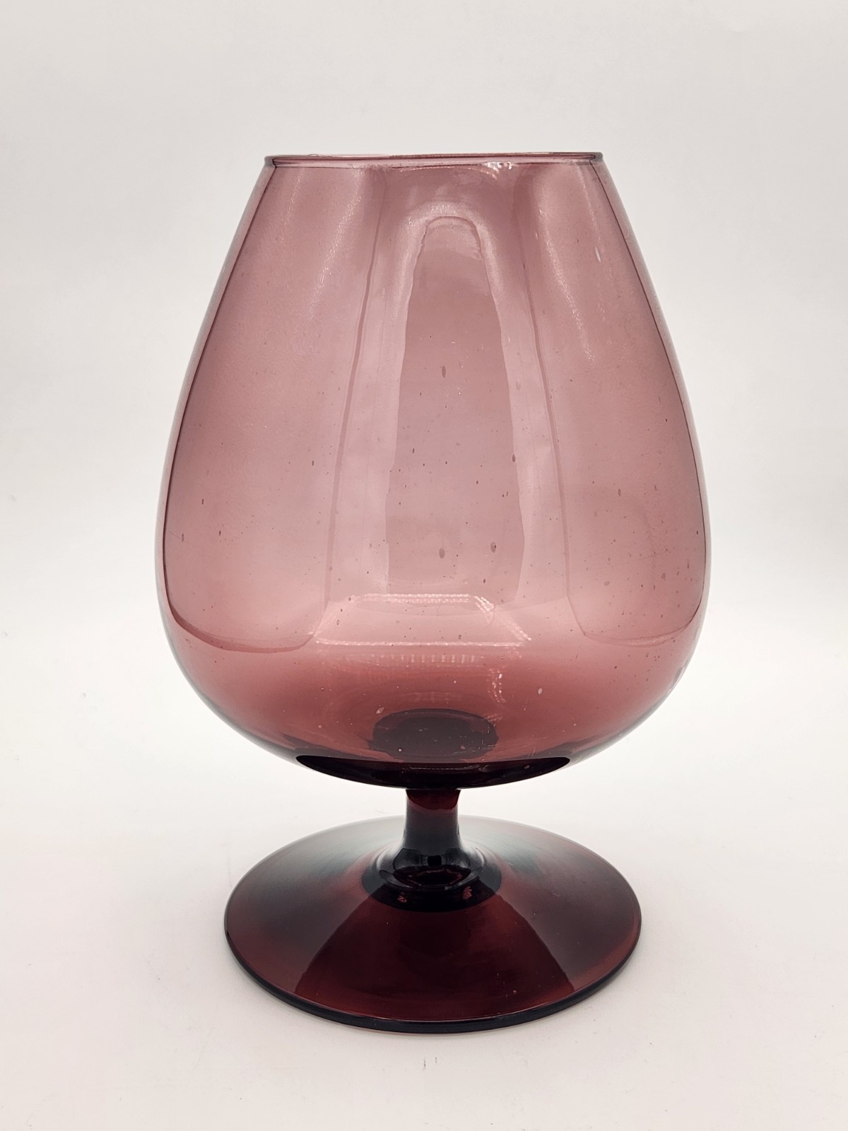 VTG Mid Century Italian Hand Blown Amethyst Purple Oversized Brandy Snifter 9\