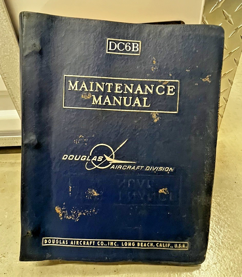 Vintage Douglas DC-6A, DC6-B Maintenance Manual Volume 1 Original OEM 1950's