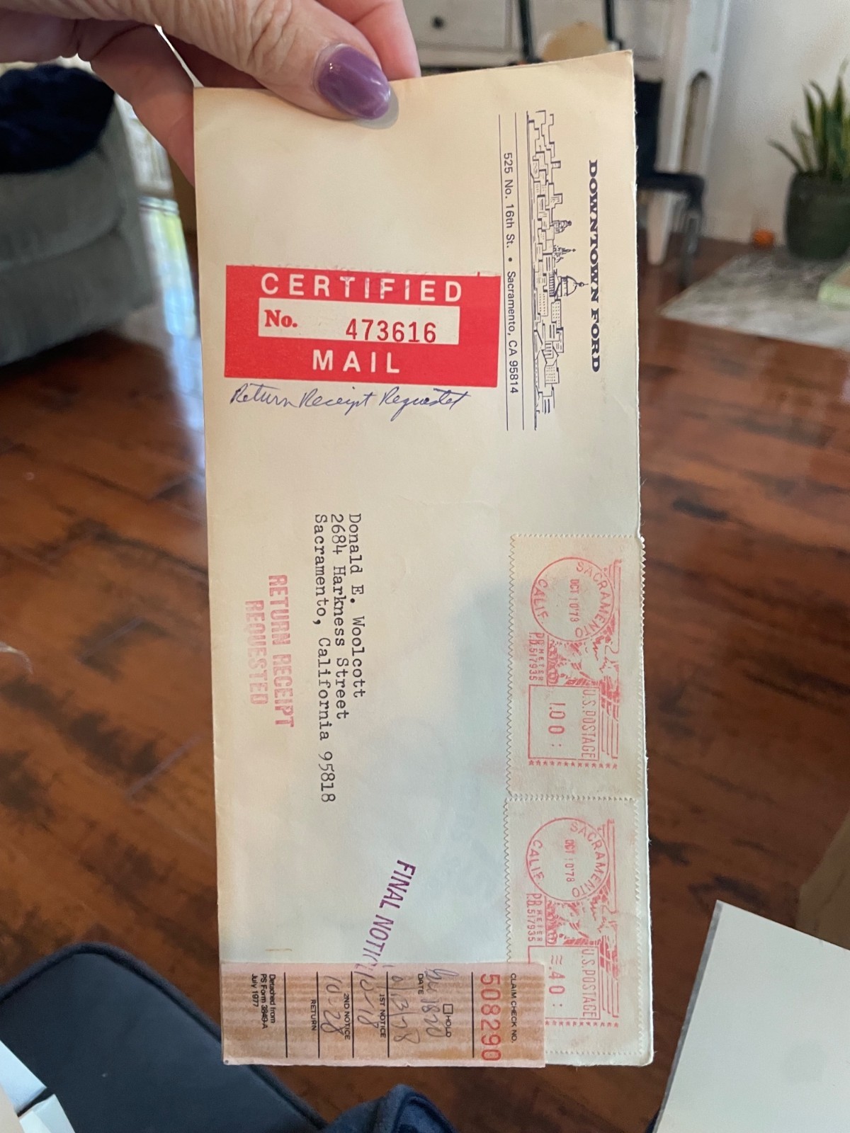 Vintage 1978 Legal Documents & Certified Strike Notice Sacramento Valley Car Dea Vintage 1978 Legal Documents & Certified Strike Notice Sacramento Valley Car Dea