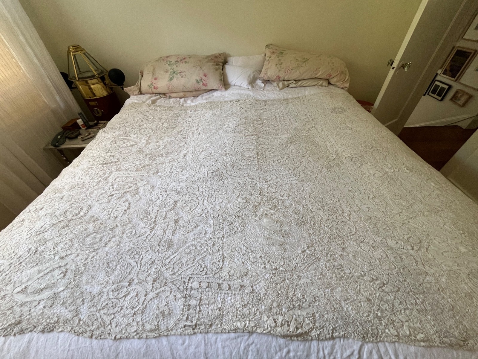 Belgian Lace Antique Bedcover