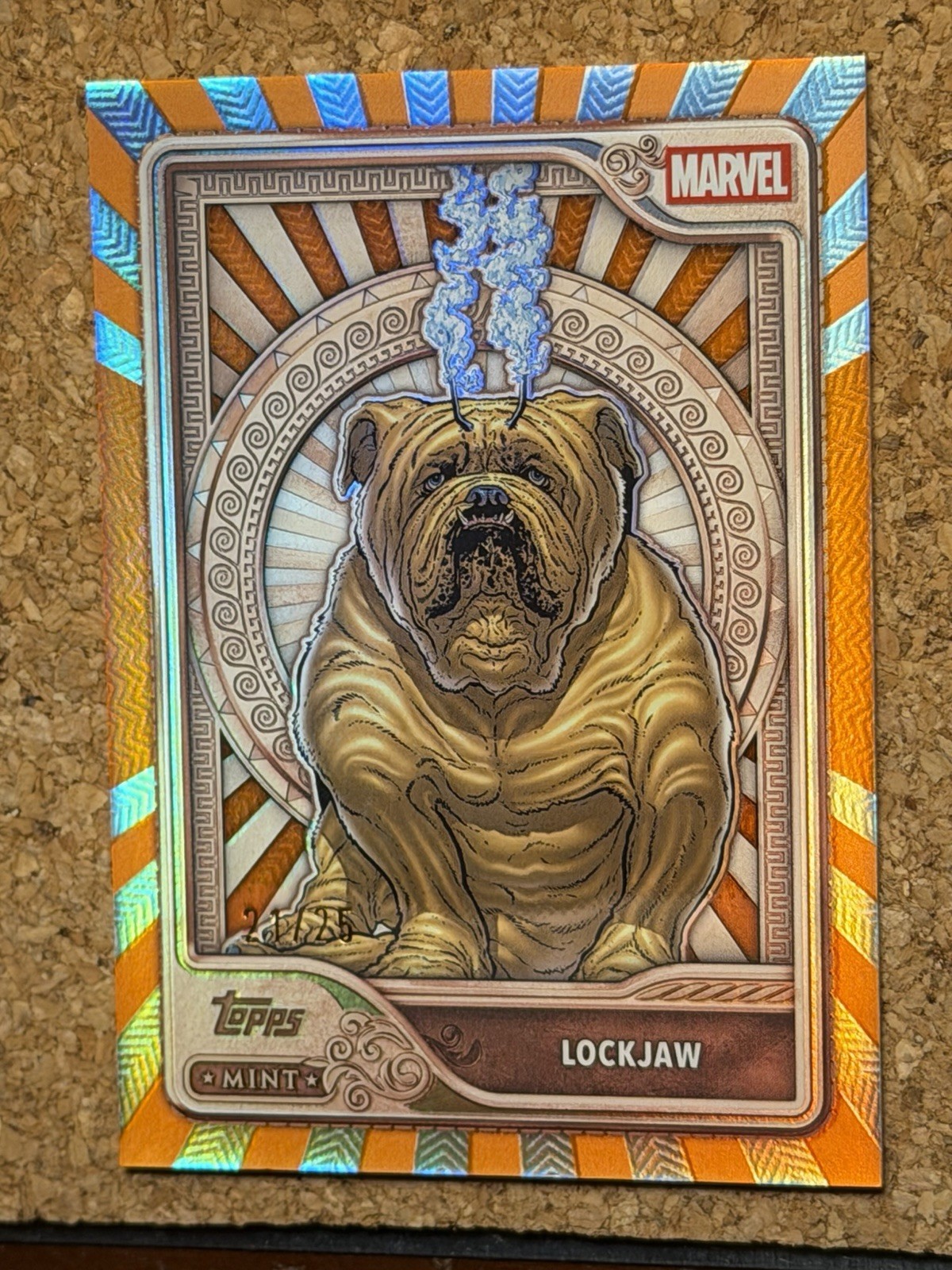 2026 Topps Mint Marvel Encased Lockjaw ORANGE Foil 21/25 - Bronze Card #12