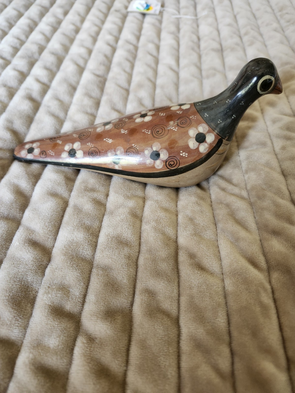 Vintage hand-painted Tonalá Mexican pottery bird/dove figurine Jalisco, Mexico Vintage hand-painted Tonalá Mexican pottery bird/dove figurine Jalisco, Mexico