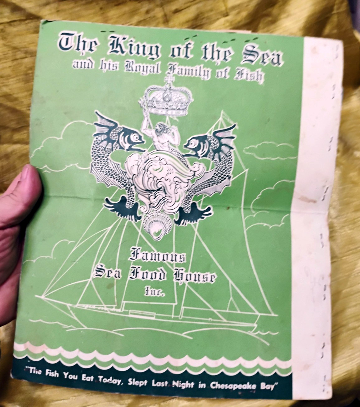 VTG 1944 THE KING OF THE SEA Seafood Restaurant Menu NEW YORK CITY WW2 ERA VTG 1944 THE KING OF THE SEA Seafood Restaurant Menu NEW YORK CITY WW2 ERA