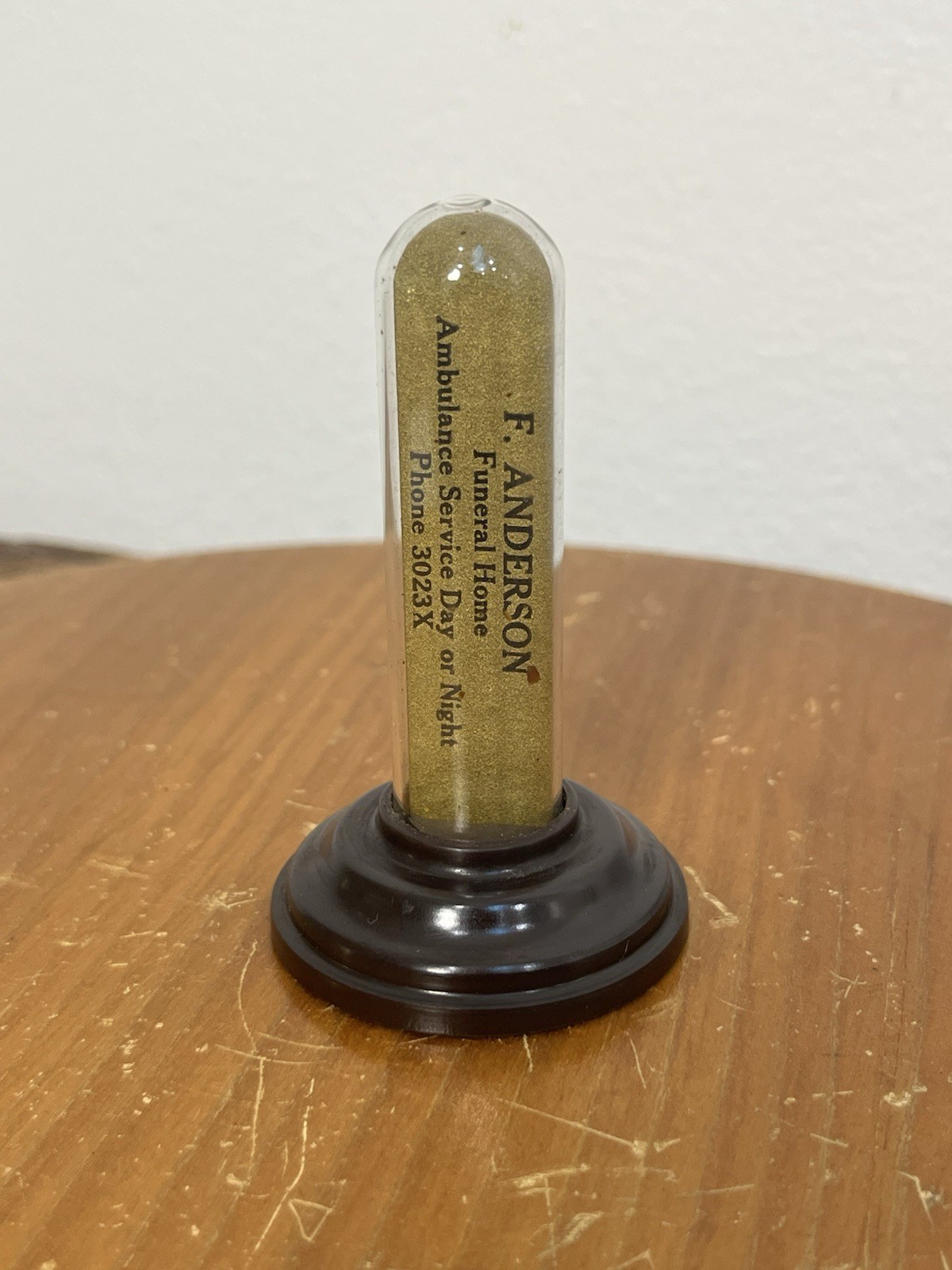 Antique Funeral Home Promotional Desk Top Thermometer Advertisement Antique Funeral Home Promotional Desk Top Thermometer Advertisement