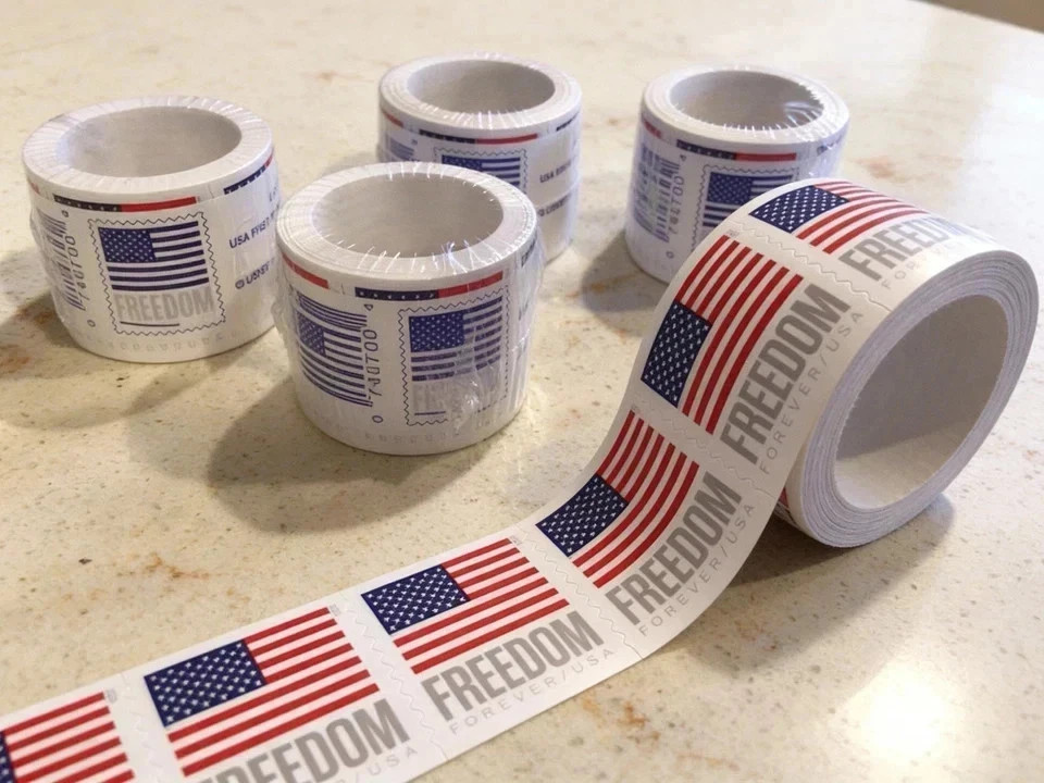 5 Roll Of 100 2023 U.S. Flag First Class US Postage Stamps 500PCS