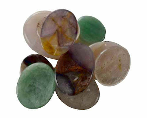 SET OF 12 Various Small Worry Stones 1\