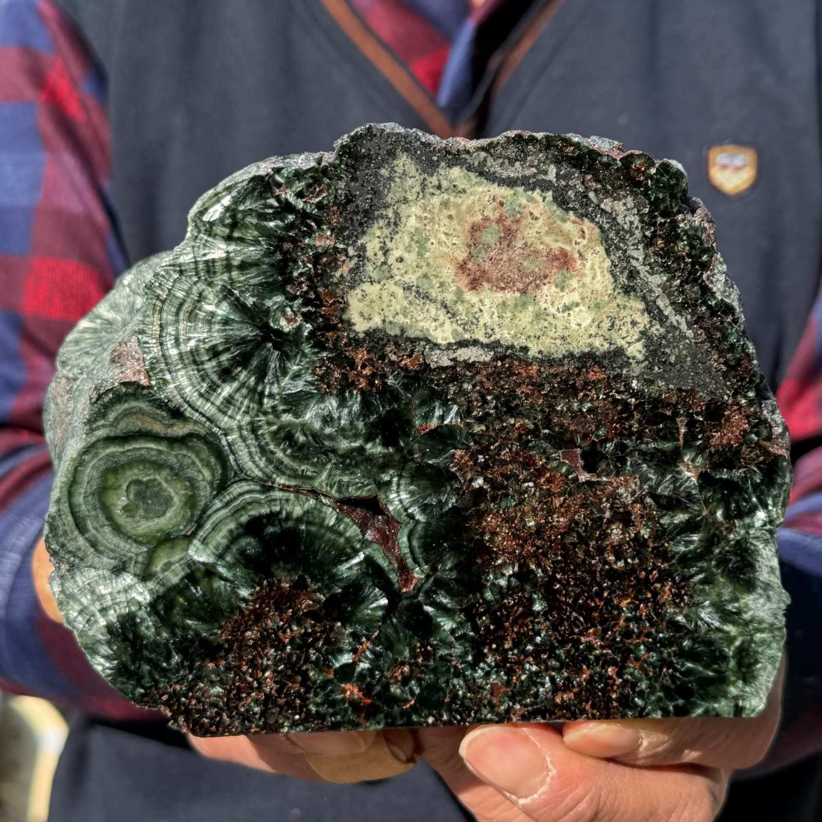 5.67LB Natural Huge Seraphinite Rough Quartz Crystal Mineral(Collection Lv.)