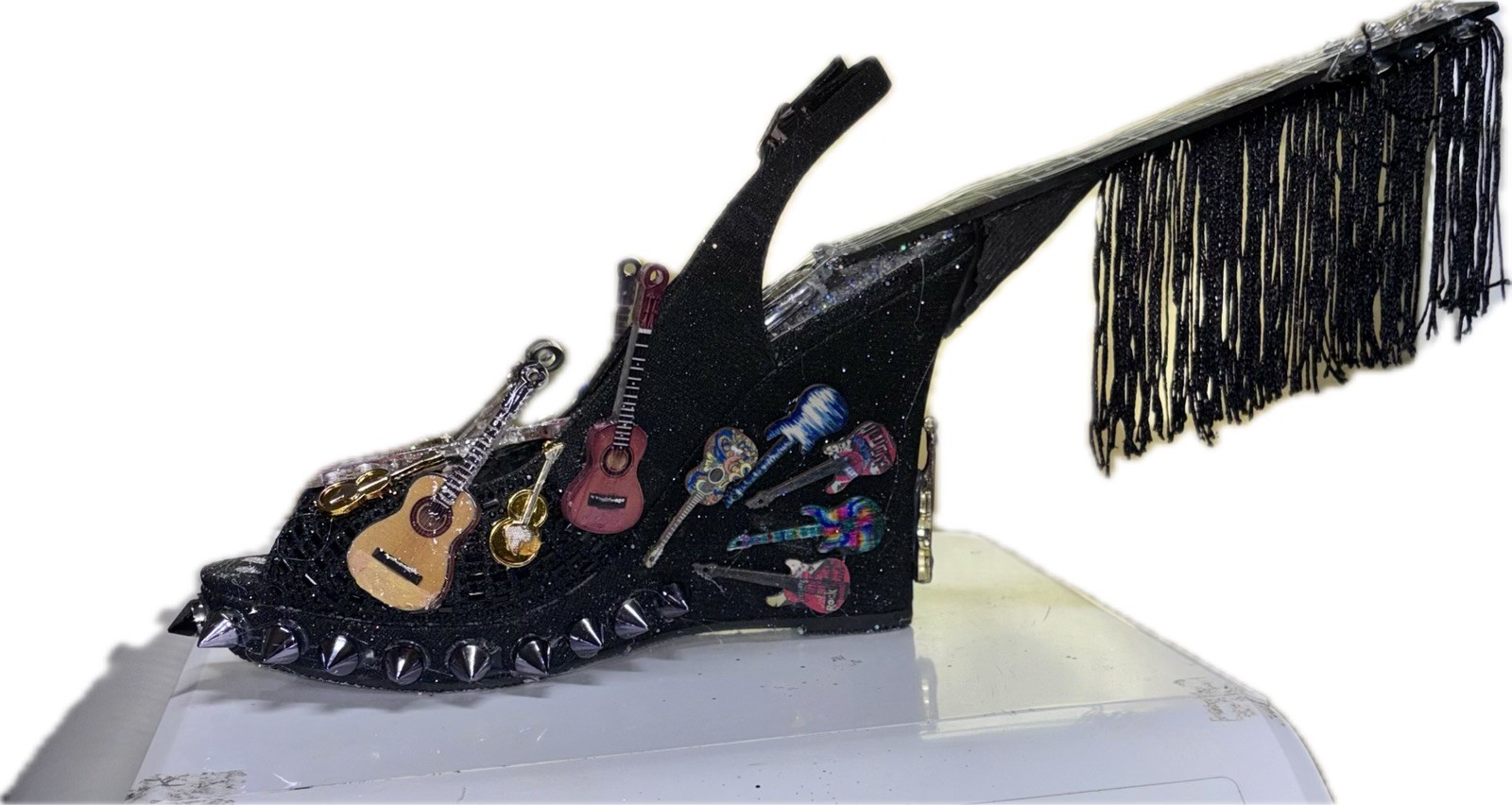 Krewe Of Muses Signature Throw Shoe New Orleans Mardi Gras Parade Handmade OOAK Krewe Of Muses Signature Throw Shoe New Orleans Mardi Gras Parade Handmade OOAK