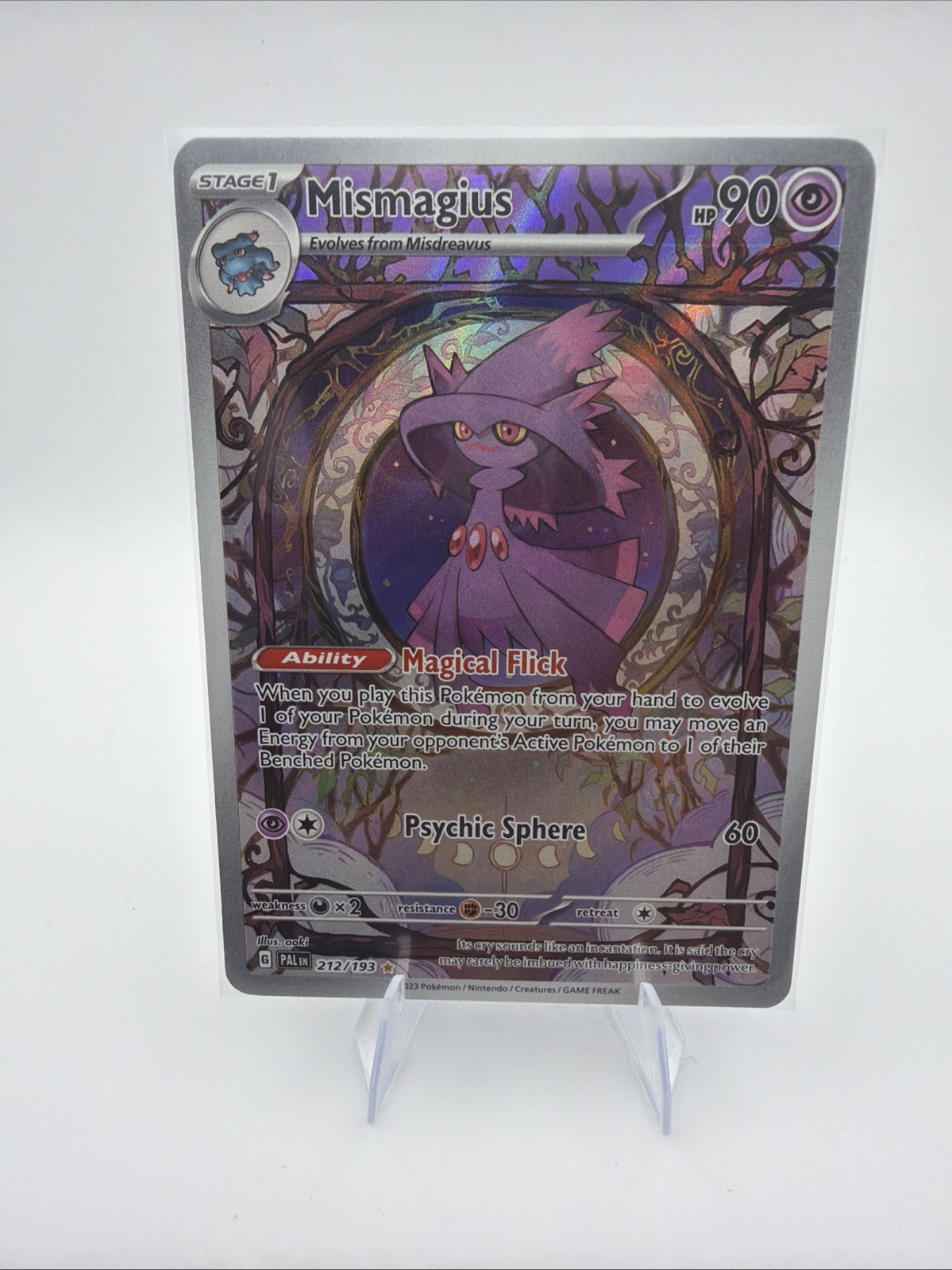 Mismagius Illustration Rare Paldea Evolved 212/193 Near Mint Pokemon Card