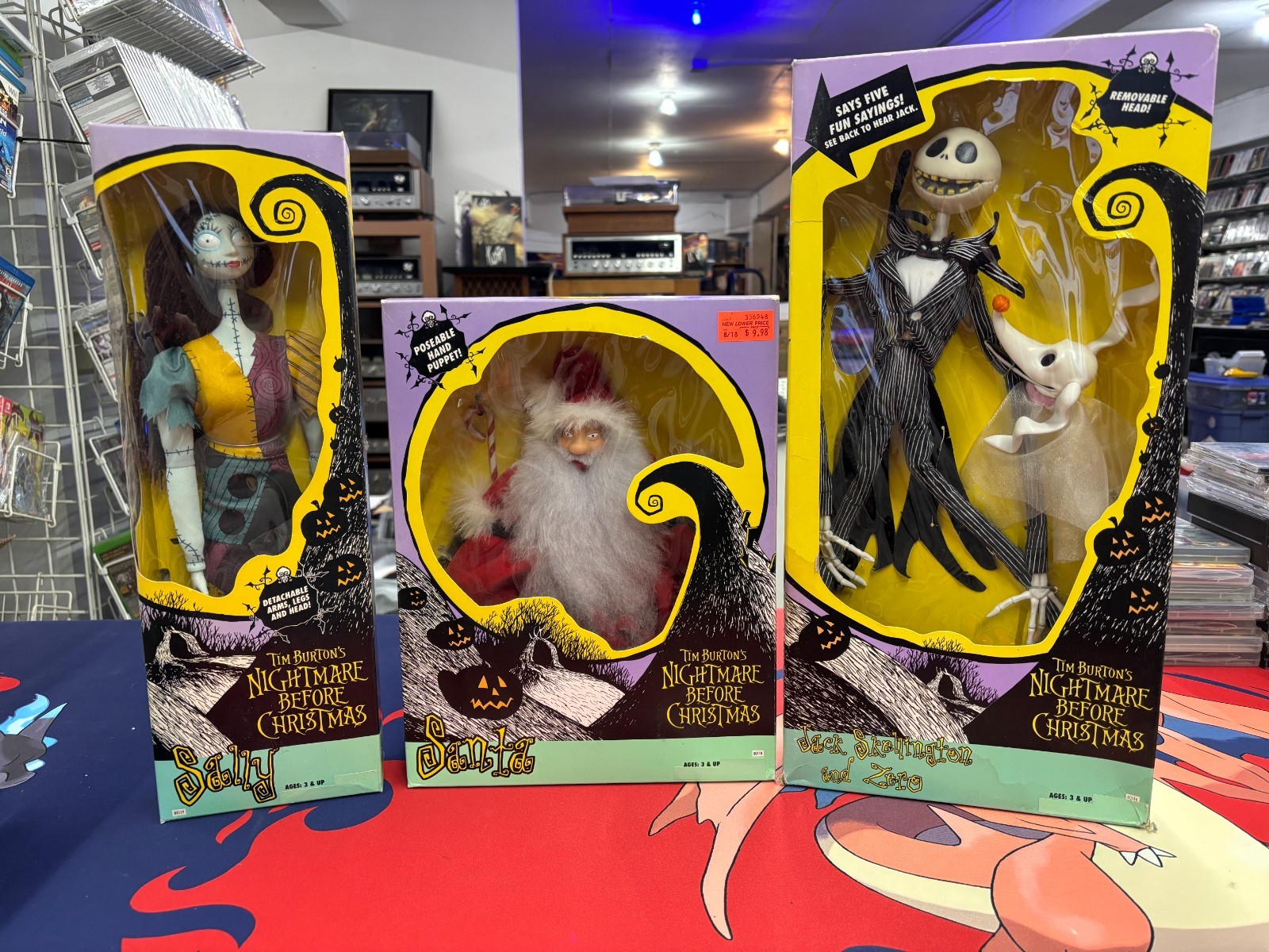Vintage 1993 Nightmare Before Christmas Hasbro Set of 9 NIB Figures