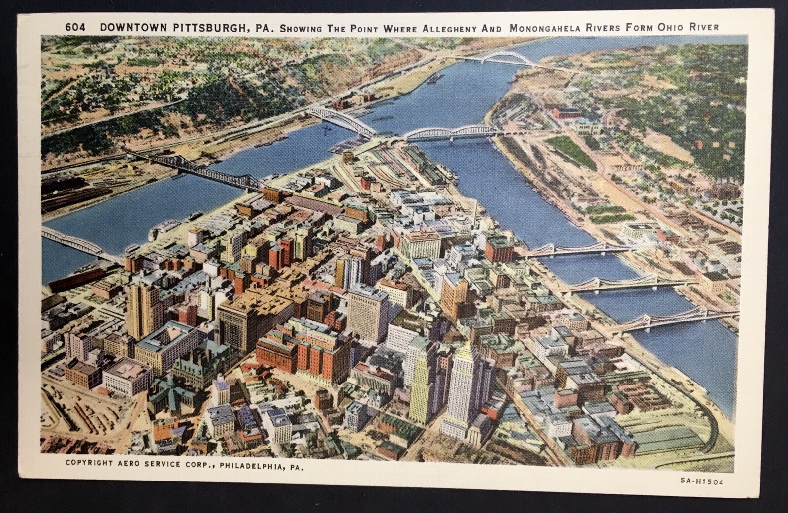 Downtown Pittsburgh PA Pennsylvania Allegheny Monongahela Ohio River Postcard Downtown Pittsburgh PA Pennsylvania Allegheny Monongahela Ohio River Postcard