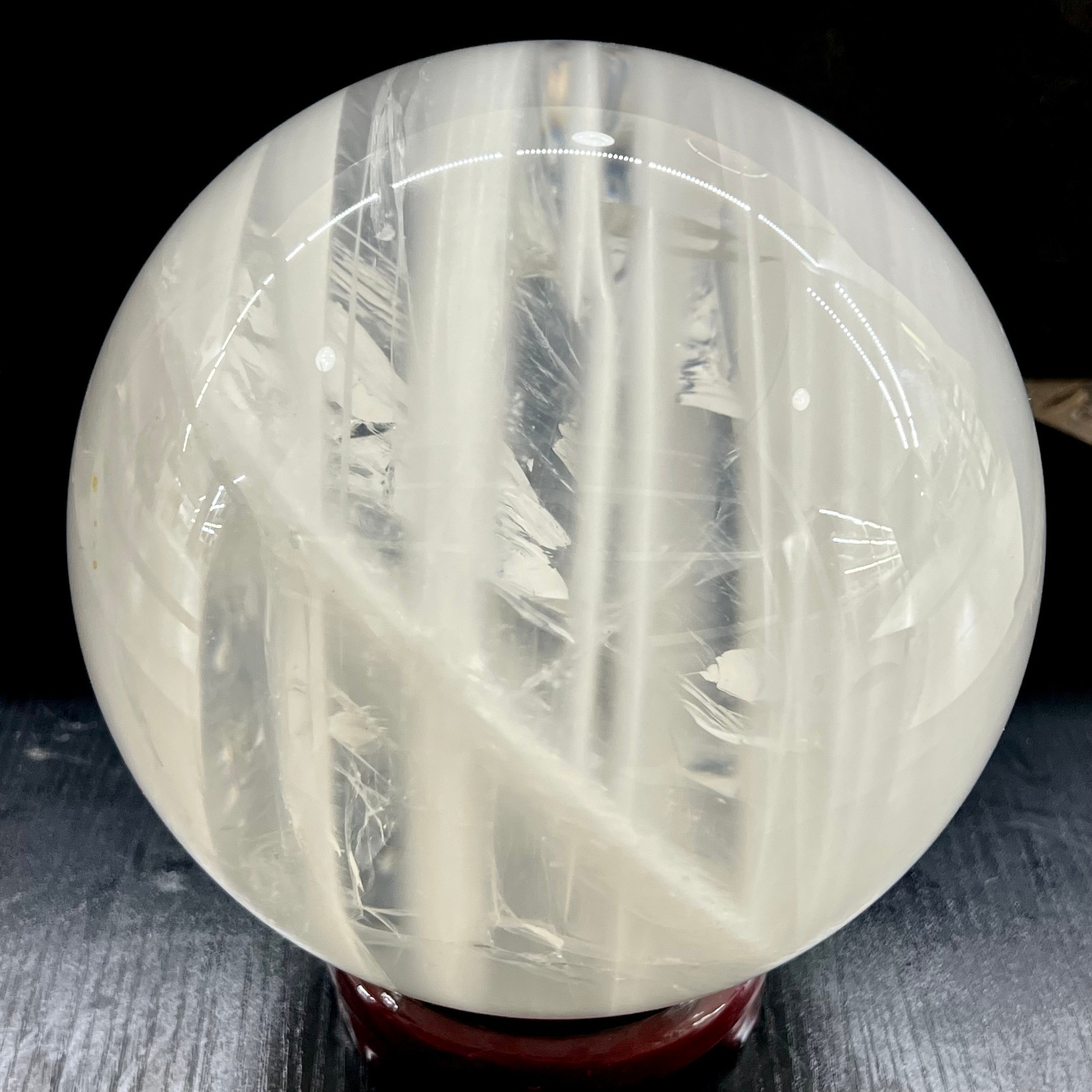 22LB Top Natural Clear Quartz Sphere Crystal Ball Reiki Meditation Gems Gifts