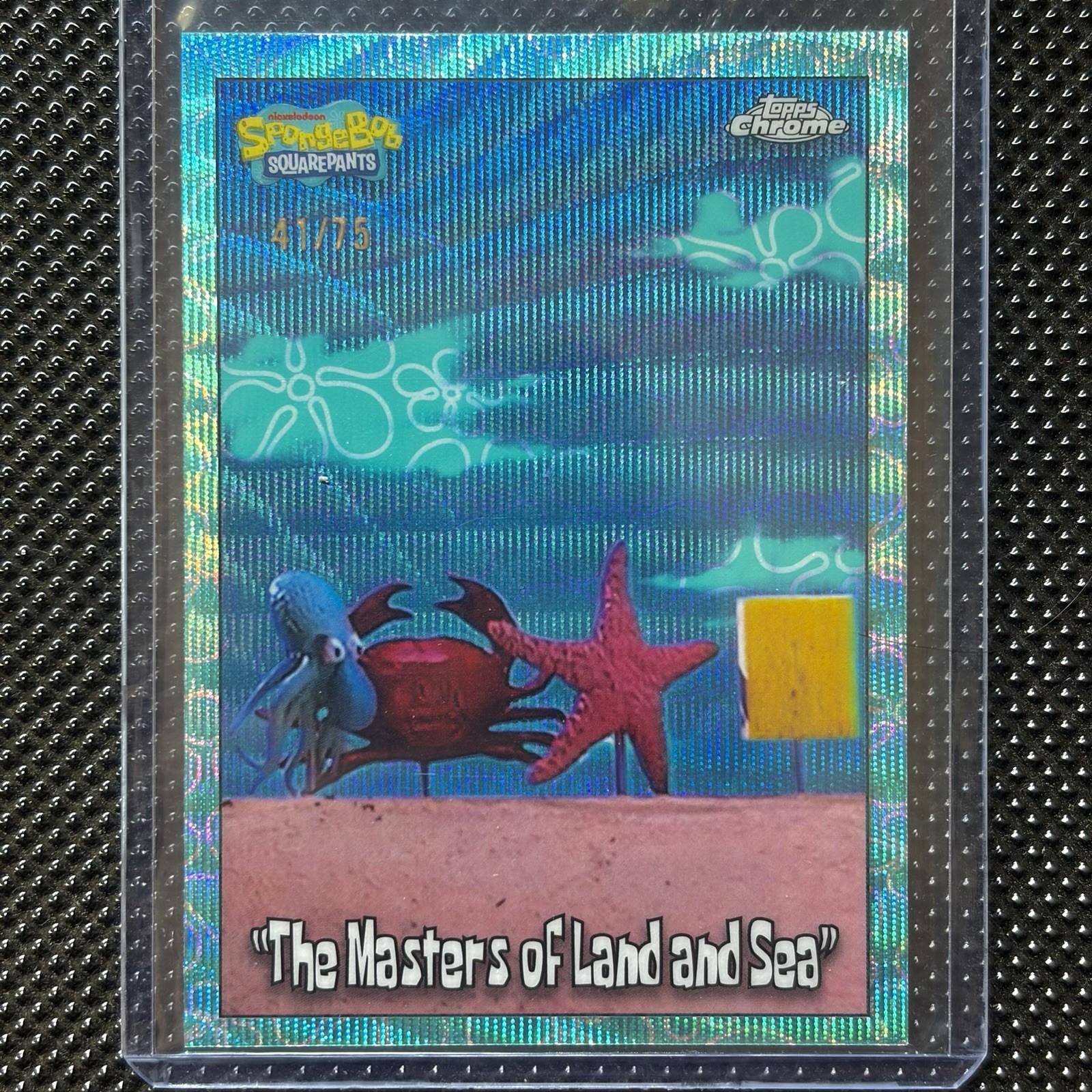 2025 Topps Chrome SpongeBob “The Masters Of Land And Sea” FlowerCloudFractor /75