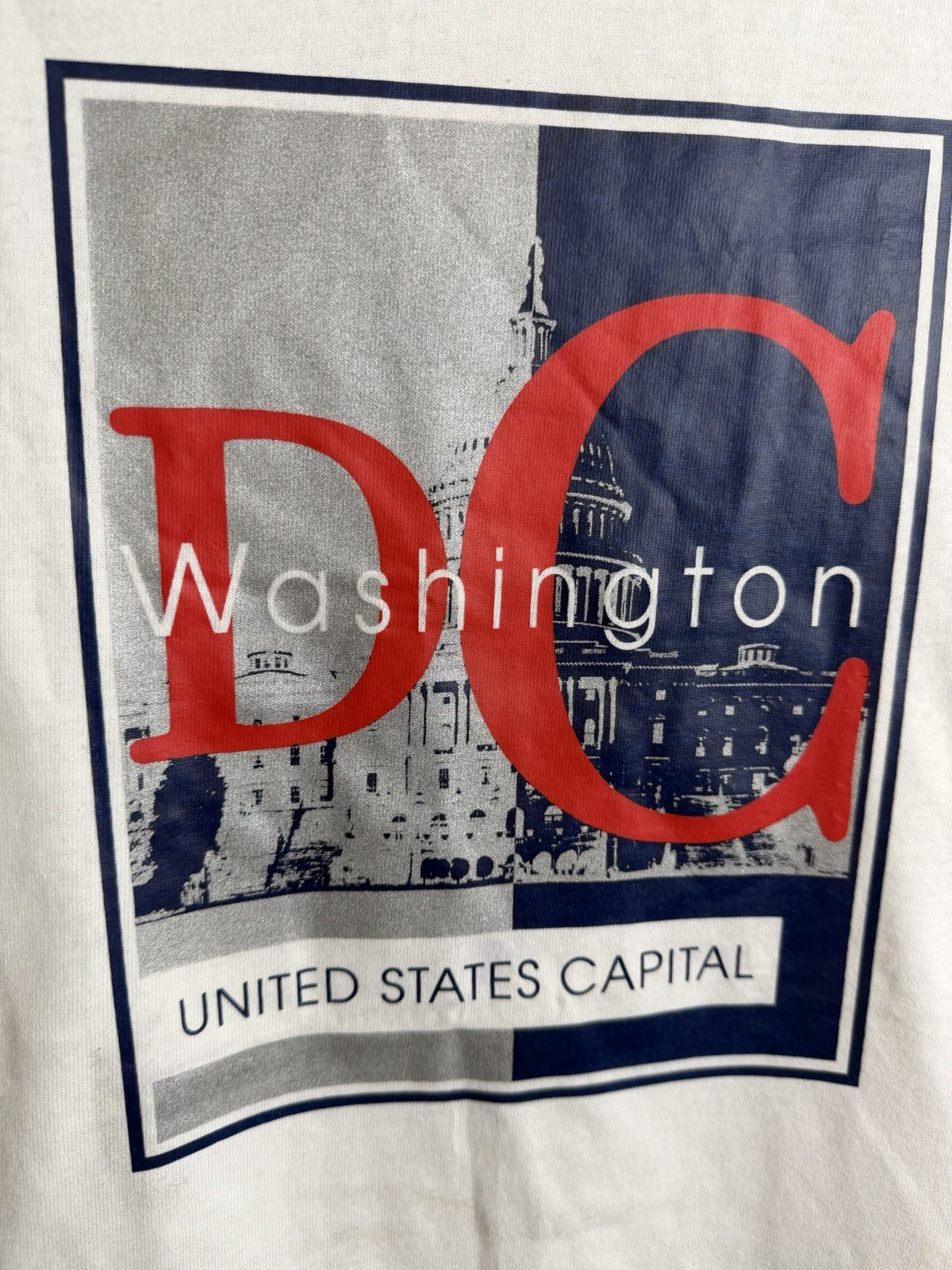 Vintage Washington DC Nation’s Capital Delta Tshirt Size Large White