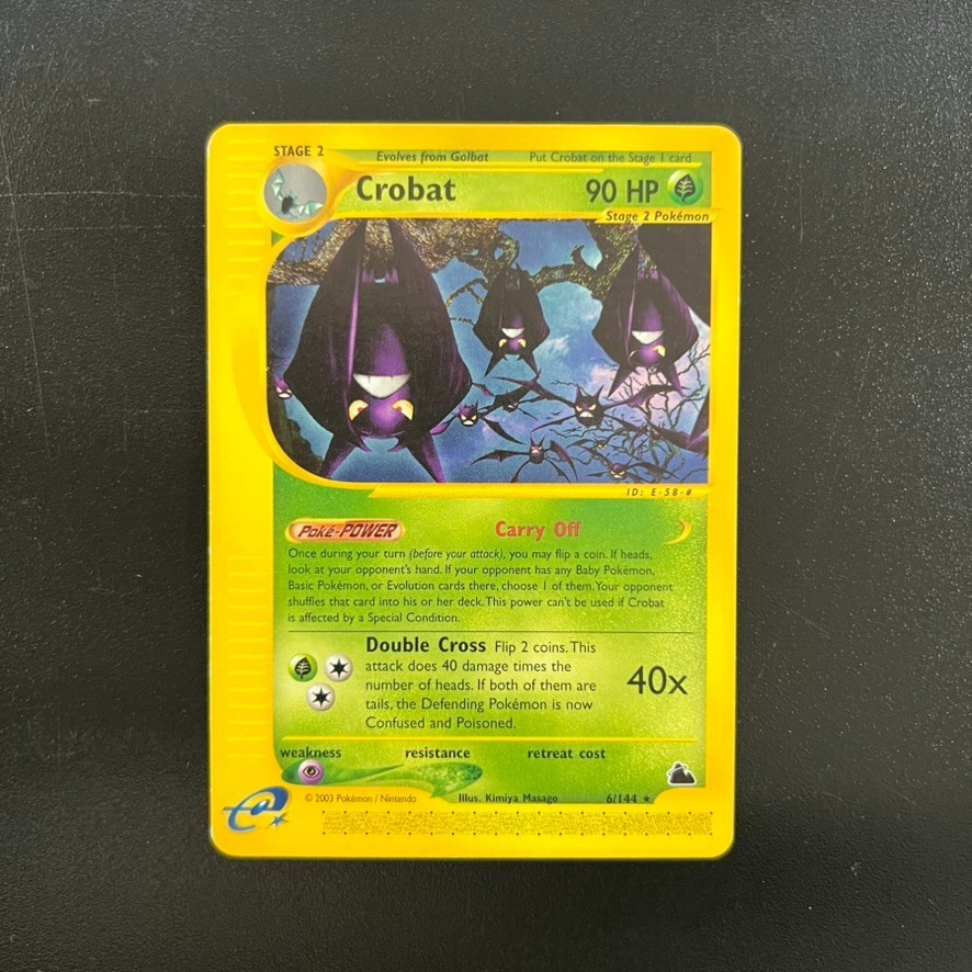 Pokemon Card Crobat 6/144 Skyridge ENG English Near Mint NM Vintage Pokemon Card Crobat 6/144 Skyridge ENG English Near Mint NM Vintage