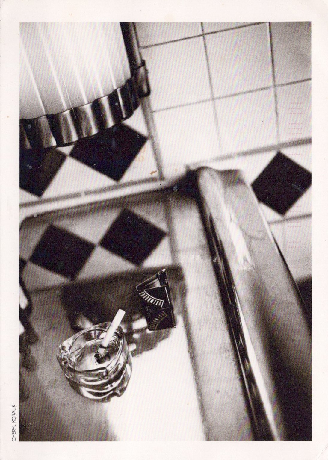 1993 Cheryl Koralik Cafe Luxembourg Ashtray Cigarette Still Life Postcard
