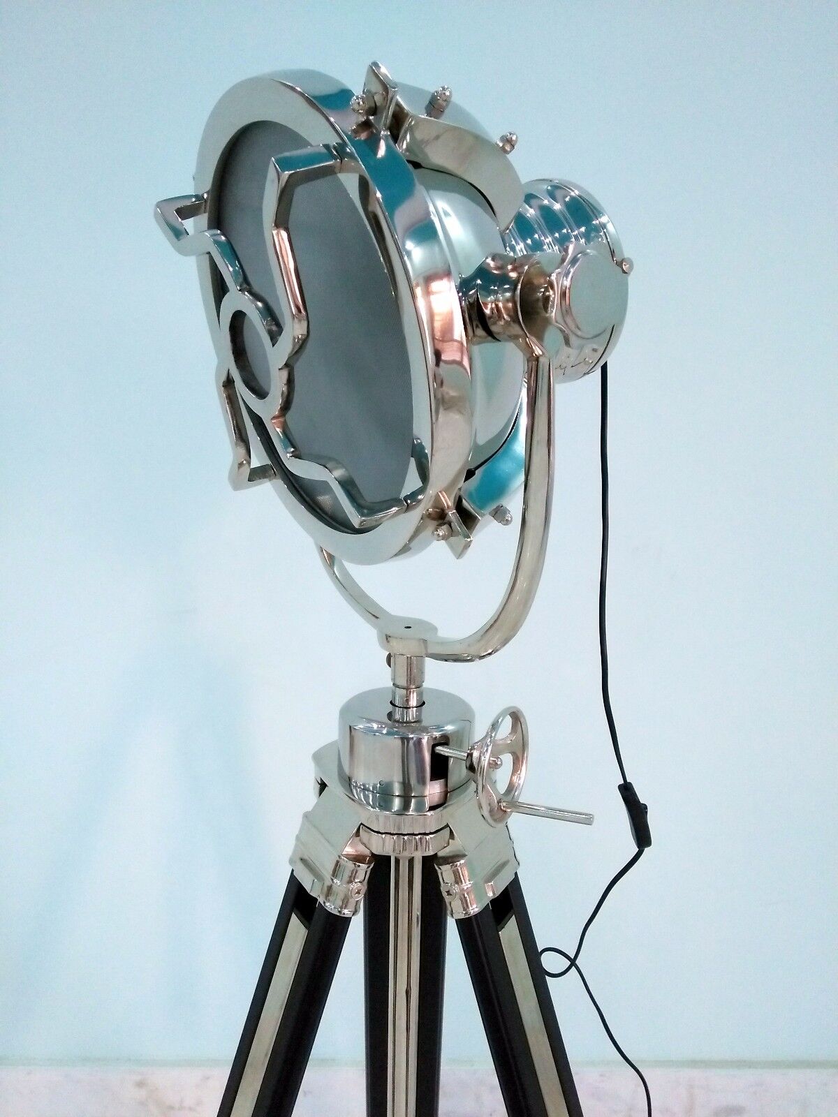 Nautical Royal Searchlight Floor Lamp Spotlight Black Tripod For Home Decor Item