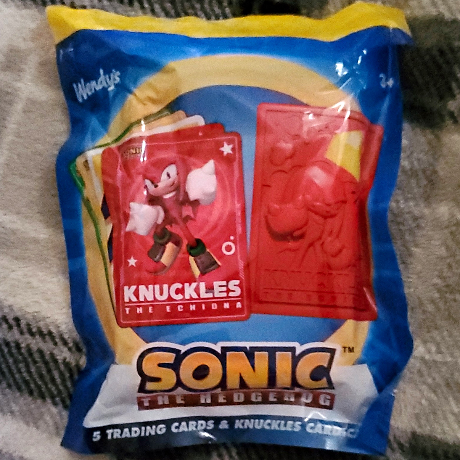 Wendy\'s Sonic the Hedgehog Knuckles Sealed Trading Card Pack 1 Pack/5 Cards