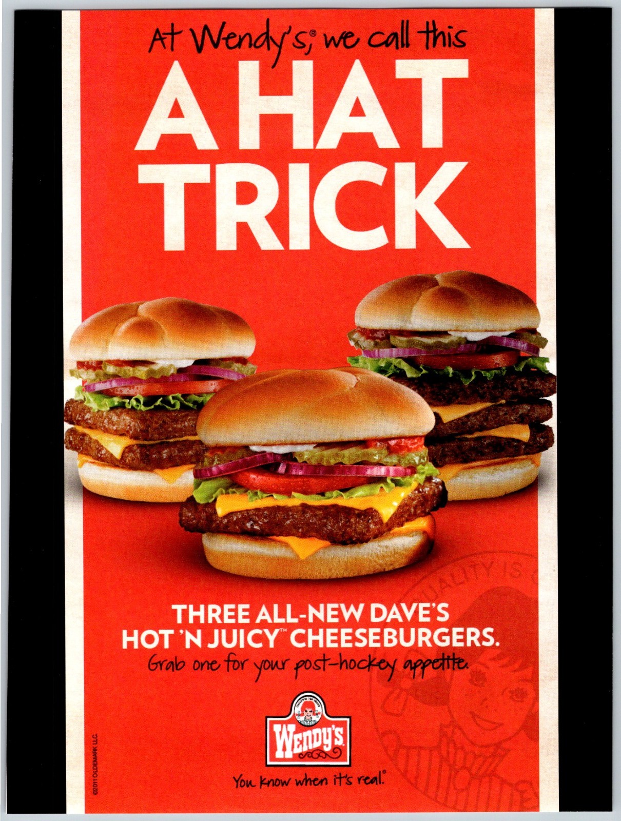 2012 HOT N JUICY CHEESEBURGERS WENDY\'S 8\
