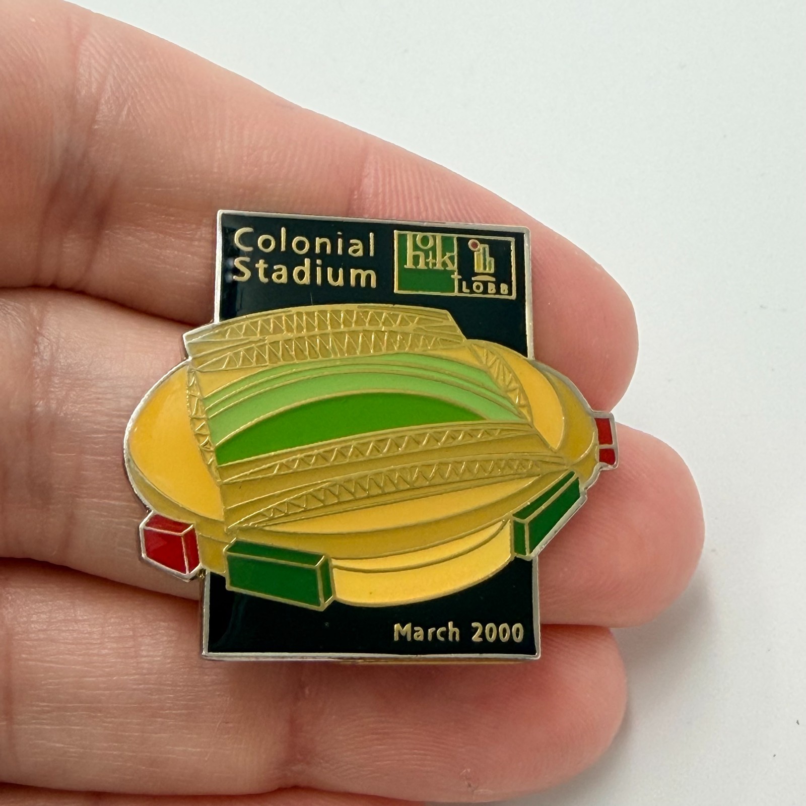 Rare 2000 Colonial Stadium Melbourne Lapel Pin Grand Opening Lobb HOK Vintage Rare 2000 Colonial Stadium Melbourne Lapel Pin Grand Opening Lobb HOK Vintage