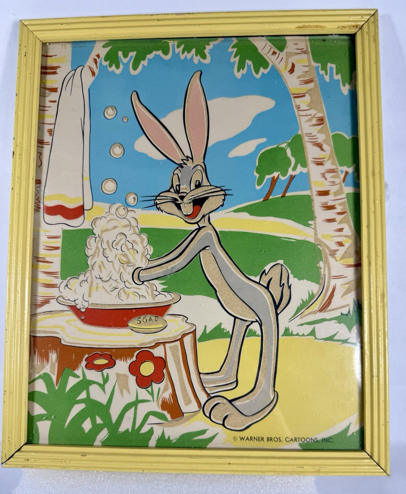 Insanely Rare-Antique  Bugs Bunny Weather Print Luminous Glows??