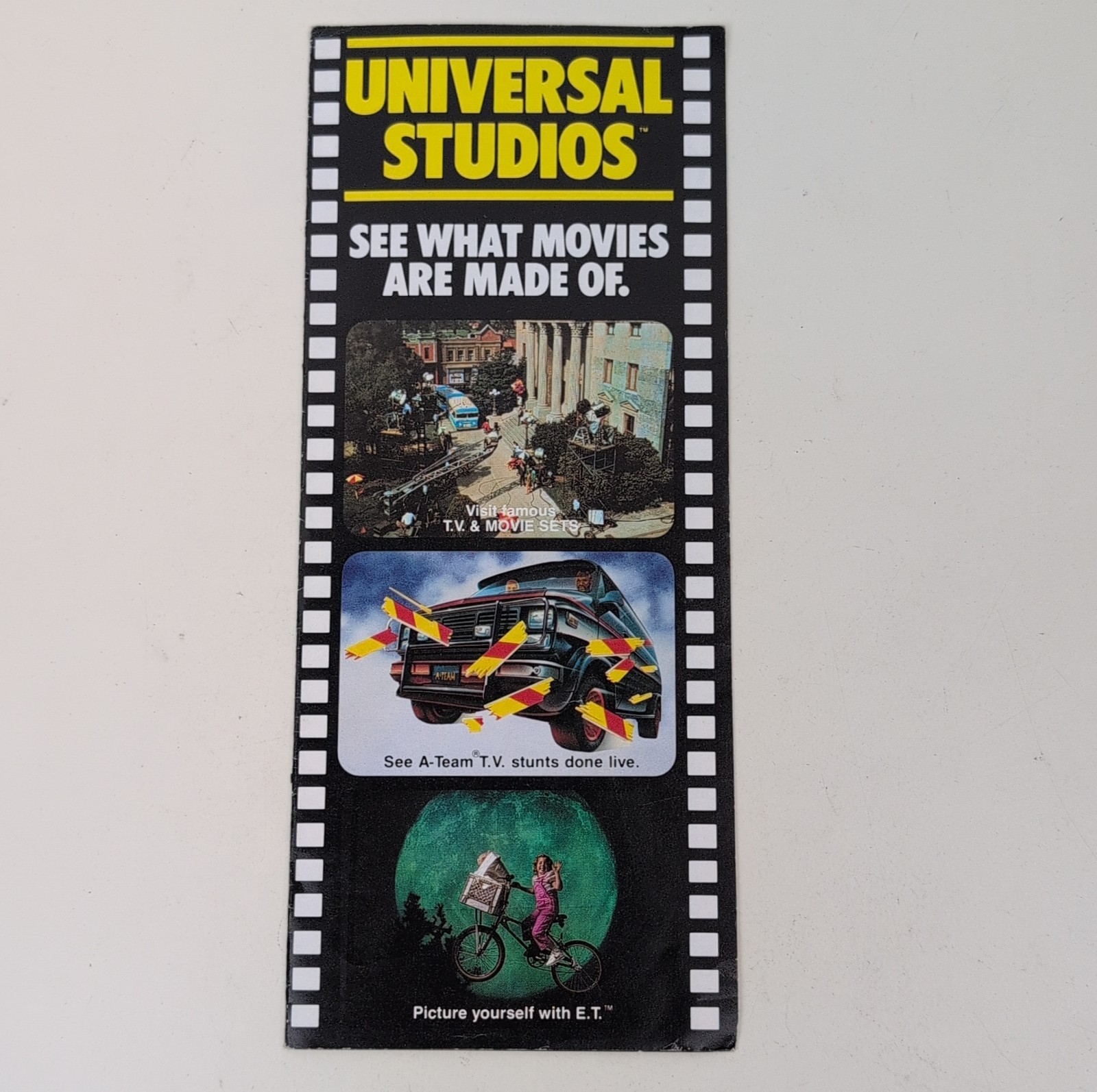 Vintage 1985 Universal Studios Hollywood Brochure A Team ET Jaws Knight Rider Vintage 1985 Universal Studios Hollywood Brochure A Team ET Jaws Knight Rider