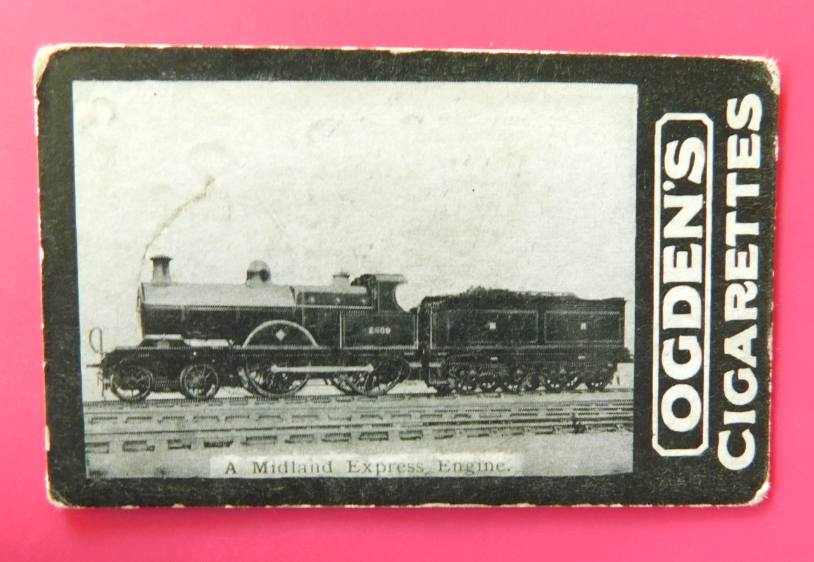 Railway Steam Engine Ogden's Cigarette Card Photo c1902 Midland Railway Rare