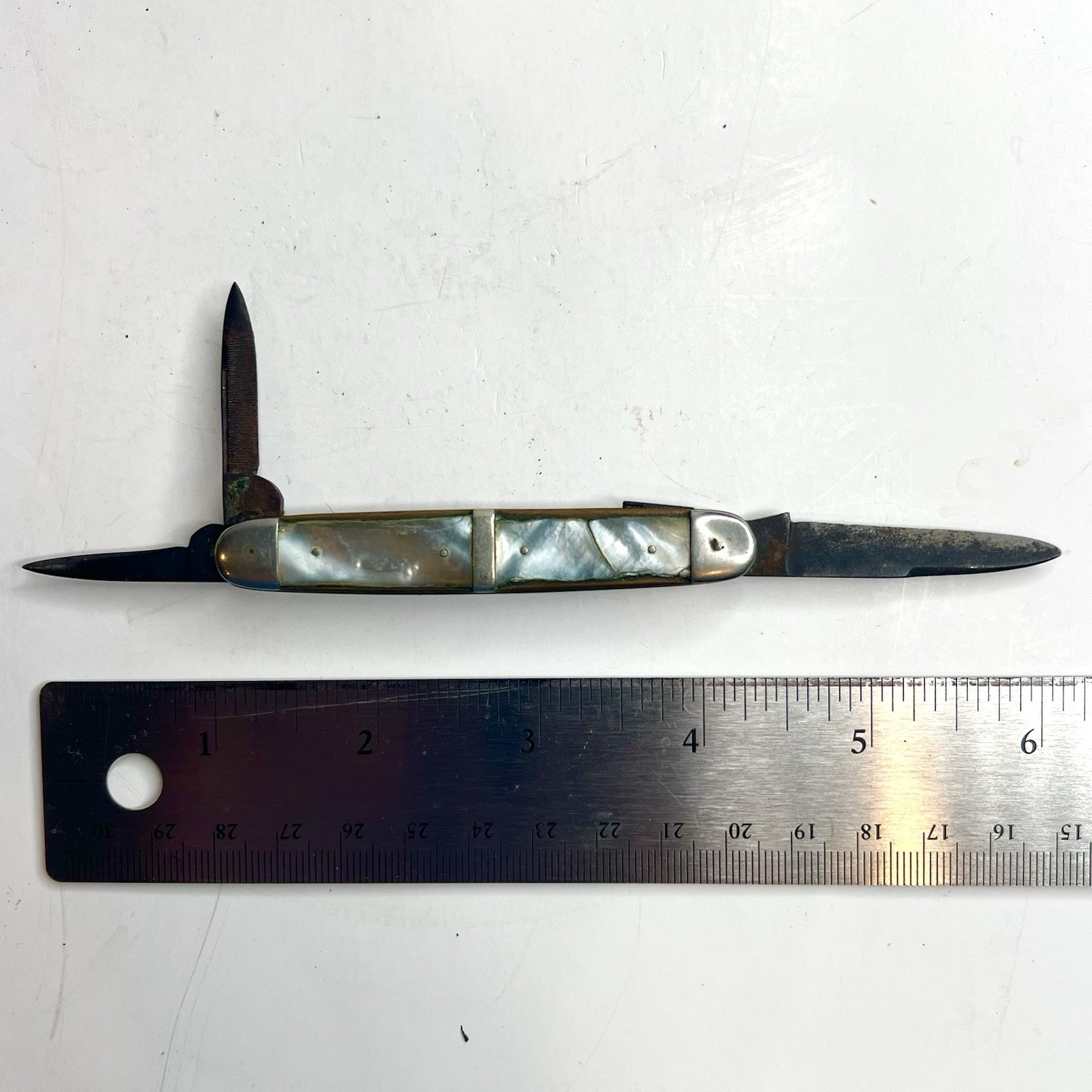 Antique Vintage H Boker & Co Tree Brand Mother Of Pearl Pocket Knife