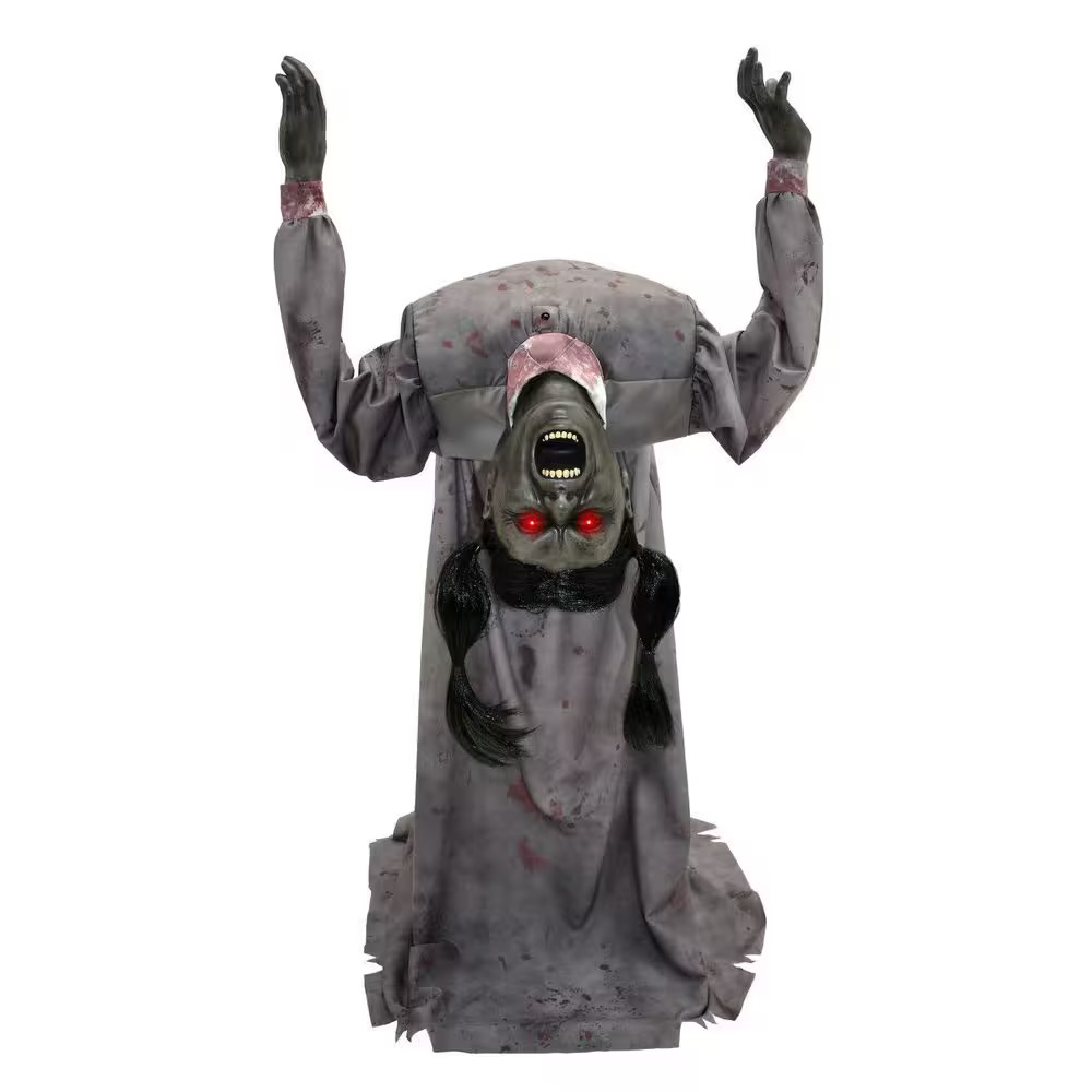 4.6 Ft. LED Head Spinning Beatrix Halloween Animatronic