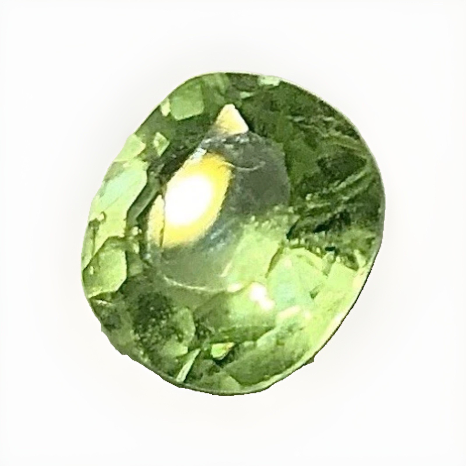 Beautiful Natural Peridot Crystal Diamond Cut Green Gemstone Genuine Specimen