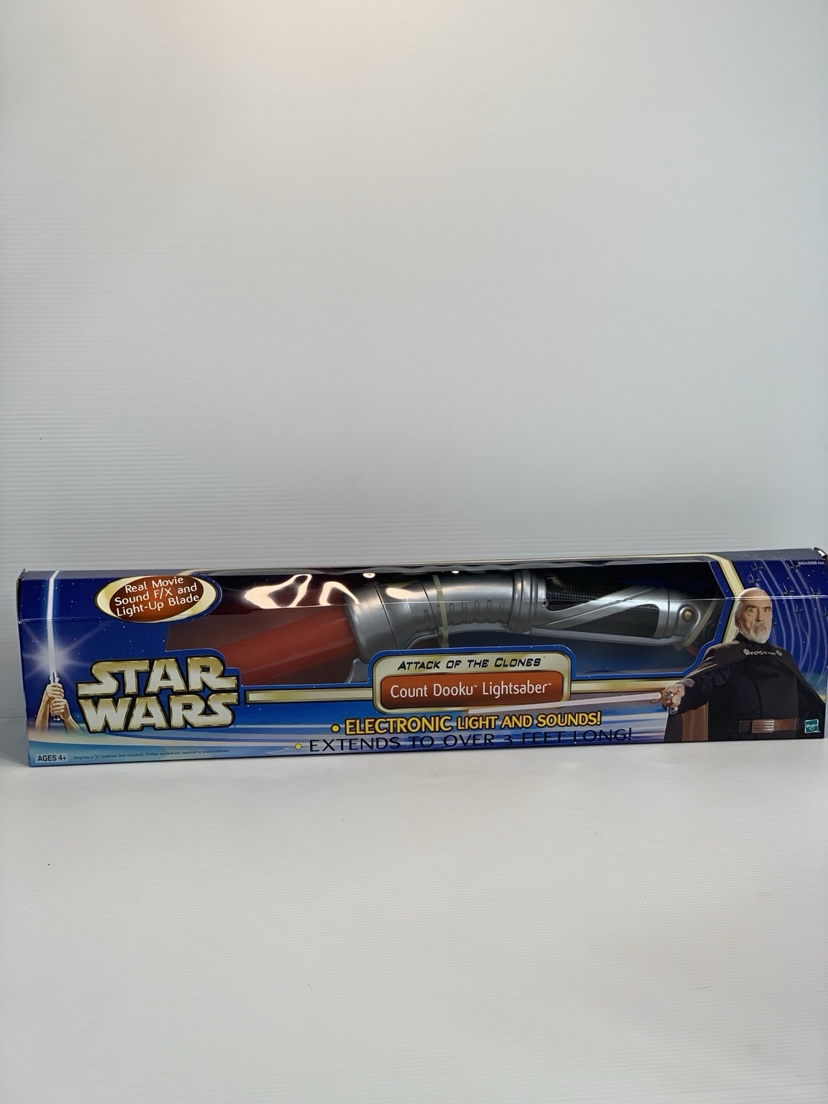 2002 Hasbro Star Wars Electronic COUNT DOOKU LIGHTSABER - 3 Feet - NEW Sealed